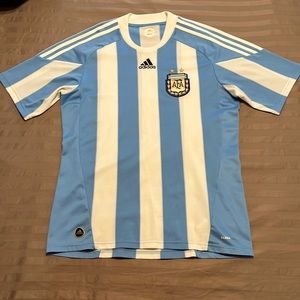 Retro Argentina adidas soccer jersey, mens medium